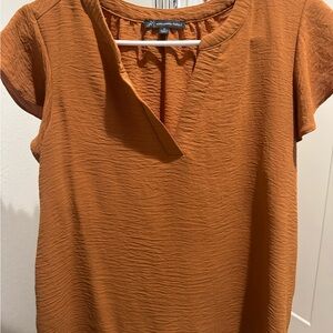 Adrianna Papell Terracotta Short Sleeve Blouse